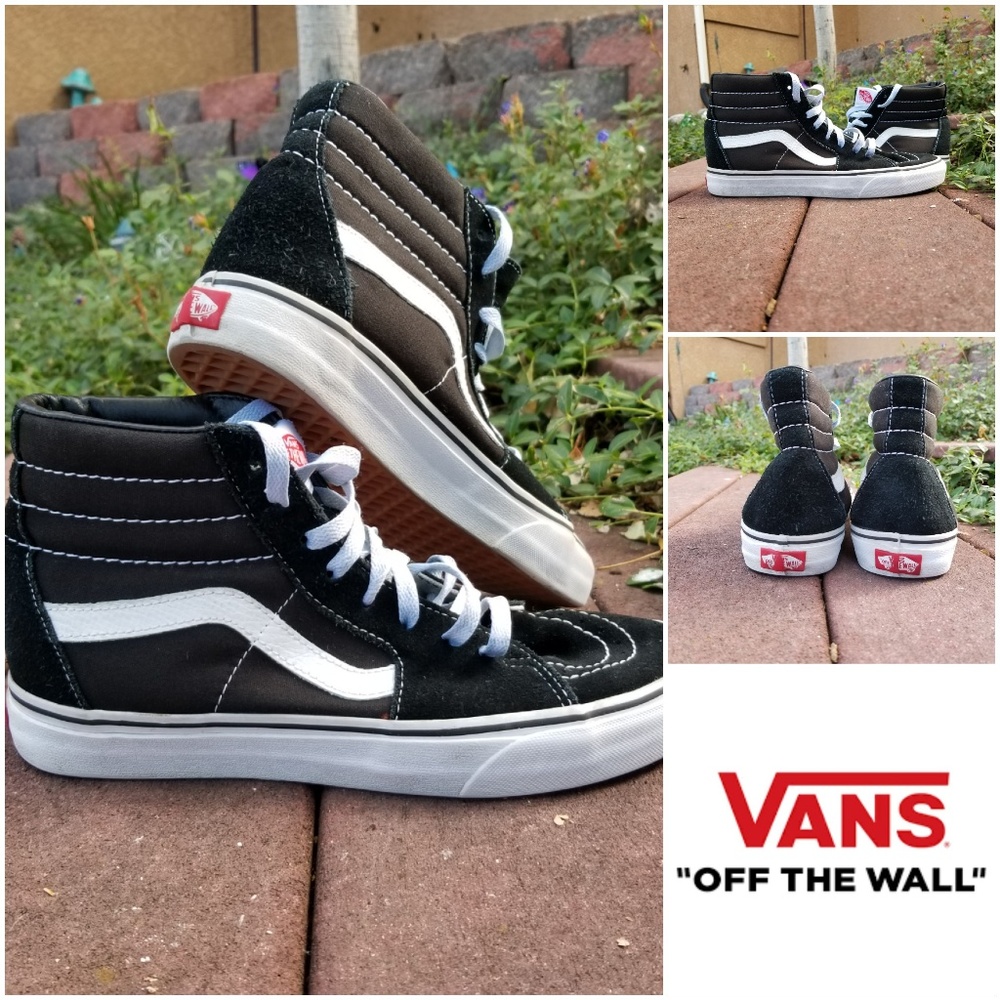 Classic Black Vans Hightops Used Affordable Clean